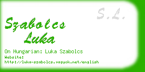 szabolcs luka business card